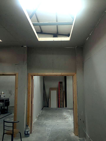 walls nearly ready for plastering painting