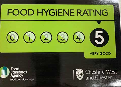 food hygiene rating of 5