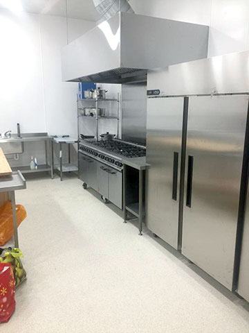 kitchen stove fridge unit
