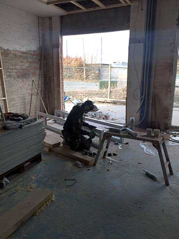 joiners working window frames