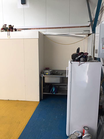fridge sink area