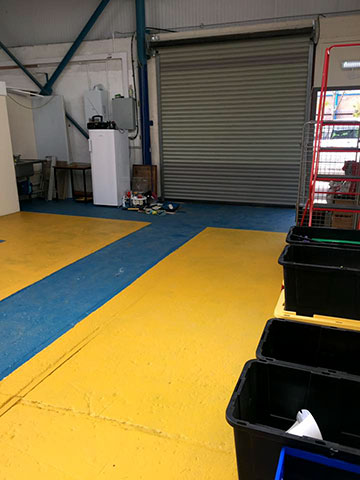 shutter storage area and door